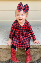 Load image into Gallery viewer, Buffalo Plaid High Low Tunic (Two Color Options Available)