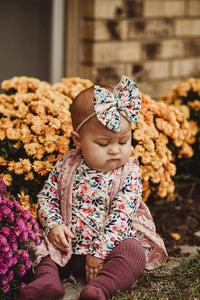 Fall Floral Long Sleeved Tee Shirt Dress