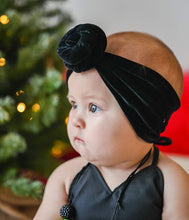 Load image into Gallery viewer, Black Velvet Top Knot