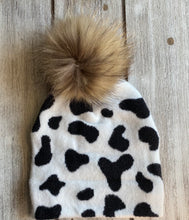 Load image into Gallery viewer, Moo Cow Pom Beanie