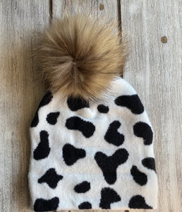 Moo Cow Pom Beanie
