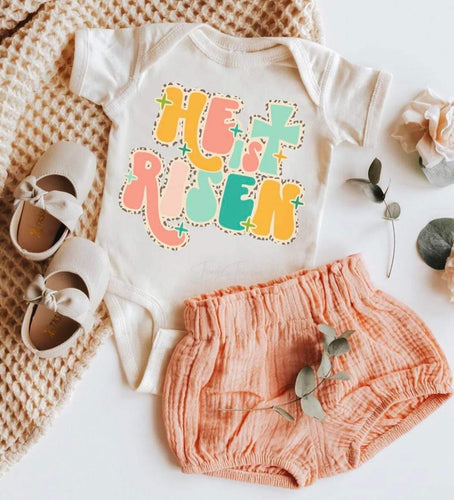 He Is Risen Onesie & Tees