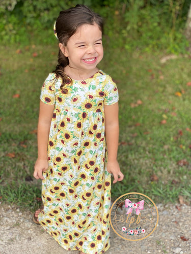 Short Sleeved Maxi Dress