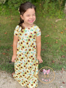 Short Sleeved Maxi Dress