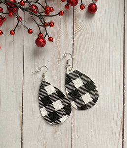 Buffalo Plaid Earrings (Two Color Options Available)