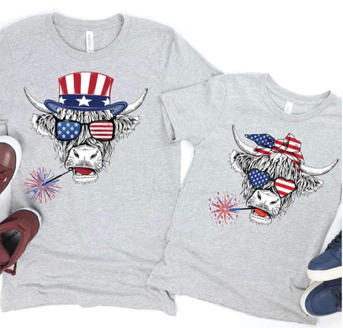 Americana Mommy & Me Moo Cow Tee's