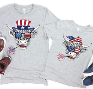 Americana Mommy & Me Moo Cow Tee's