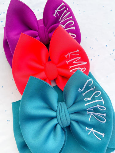 Neon Embroidered Bows