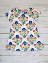 Load image into Gallery viewer, Fiesta Floral &amp; Fiesta Tee Shirt Dress
