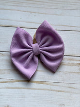 Load image into Gallery viewer, Lilac Big Bow Clips, Nylons &amp; Piggies