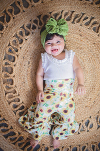 Avocado Mini Ruffled Big Messy Headwrap