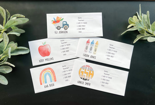 School Money Envelopes
