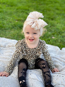 Long Sleeved Leopard Flutter Sleeved Leos