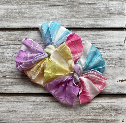 Unicorn Mini Messy Ruffled Clips, Nylons & Piggies