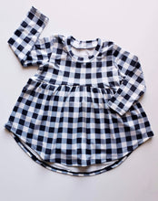 Load image into Gallery viewer, Buffalo Plaid High Low Tunic (Two Color Options Available)