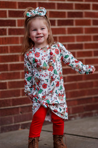 Christmas Cheer Long Sleeved Tee Shirt Dress