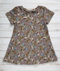 Long & Short Sleeved Tee Shirt Dress